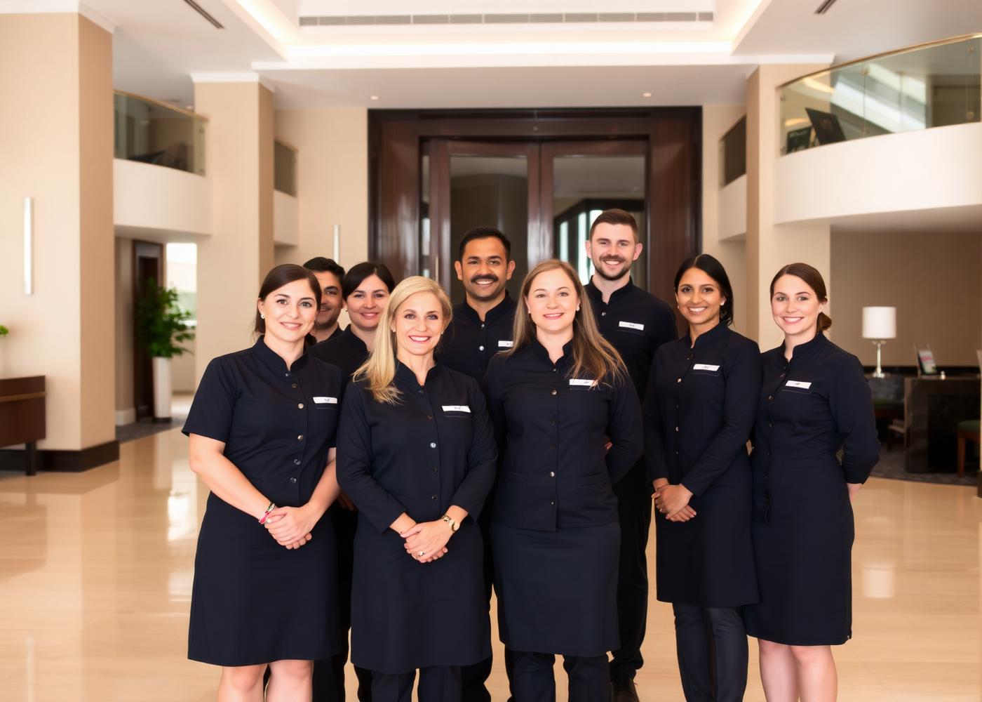 Team von DPP Services in einer Hotellobby